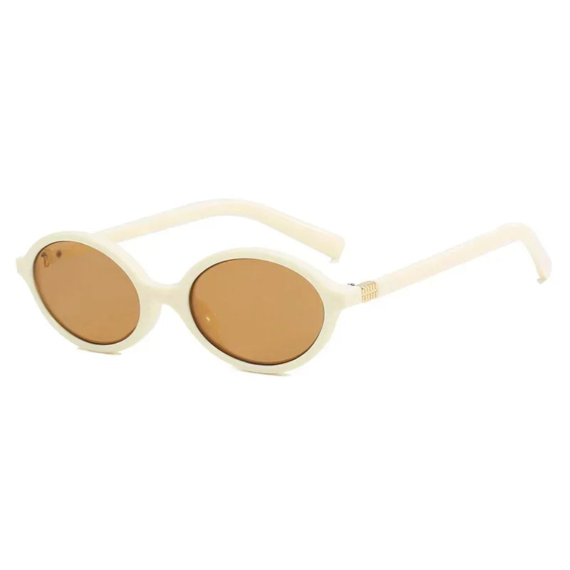 Oval Small Frame Luxury Brand Woman Sunglasses Women Retro Female Glasses Anti-blue Light Eyeglasses Trend Ladies Sunglasse men