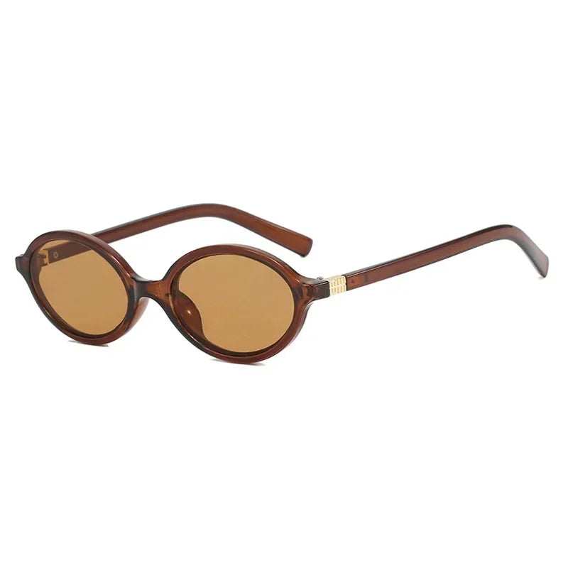 Oval Small Frame Luxury Brand Woman Sunglasses Women Retro Female Glasses Anti-blue Light Eyeglasses Trend Ladies Sunglasse men
